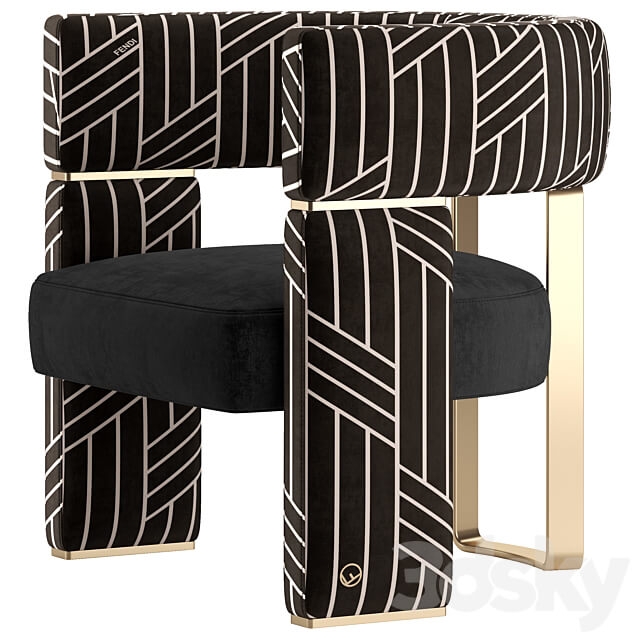 armchair Margaret by Fendi Casa 3D Models 3DSKY