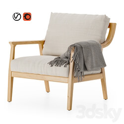 Elam Brown Outdoor Chair 3D Models 3DSKY 