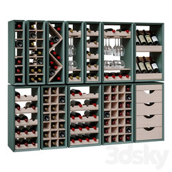 Wine sections for kitchen sets. Other 3D Models 3DSKY 