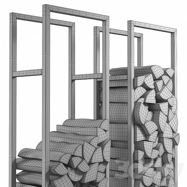 Firewood Storage Rack 8 3D Models 3DSKY
