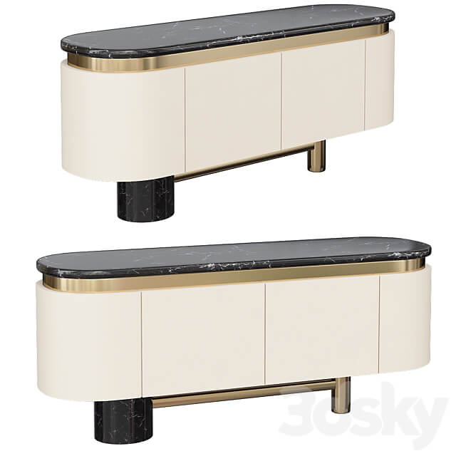 Alder Lenzi Marble Sideboard Chest of drawer 3D Models 3DSKY