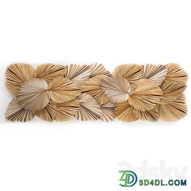 Bouquet 228. dried flower palm leaf dry wall decor branches dry decor natural eco design dried flower installation 3D Models