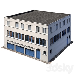 Low poly building 8K texture 3D Models 3DSKY 