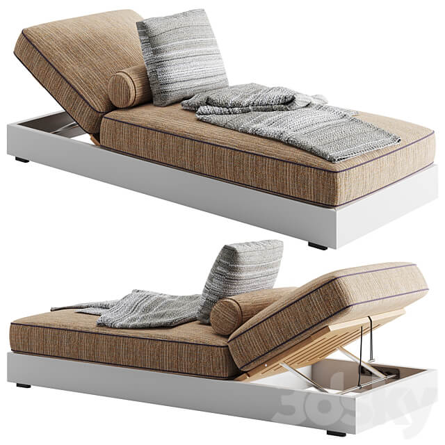 Flexform freeport chaise longue 3D Models 3DSKY