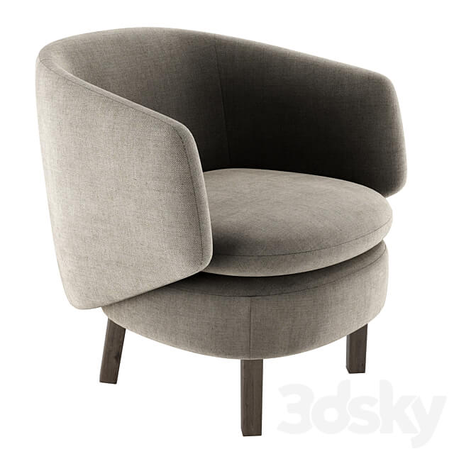 Armchair Crescent 3D Models 3DSKY