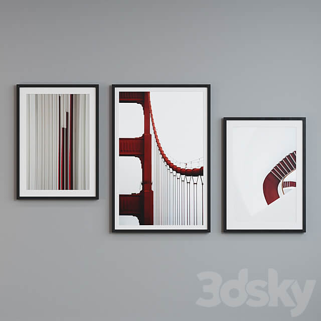 Picture Frame Set 236 3D Models 3DSKY
