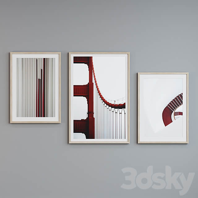Picture Frame Set 236 3D Models 3DSKY