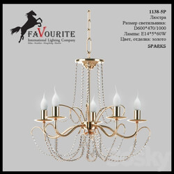 Favourite 1138 5 p Pendant light 3D Models 