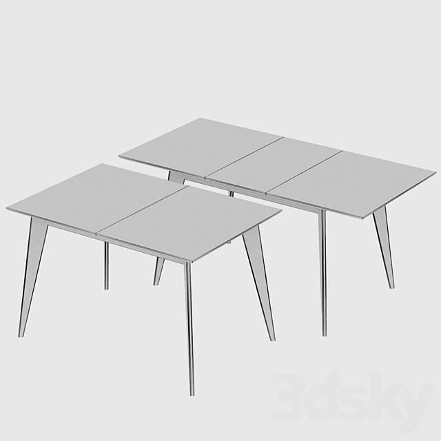 Dining table gray marble 120 160 cm R Home 3D Models 3DSKY