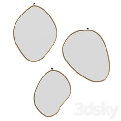 Organic Shaped Mirrors by West Elm 3D Models 3DSKY 