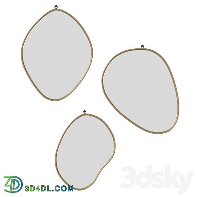 Organic Shaped Mirrors by West Elm 3D Models 3DSKY