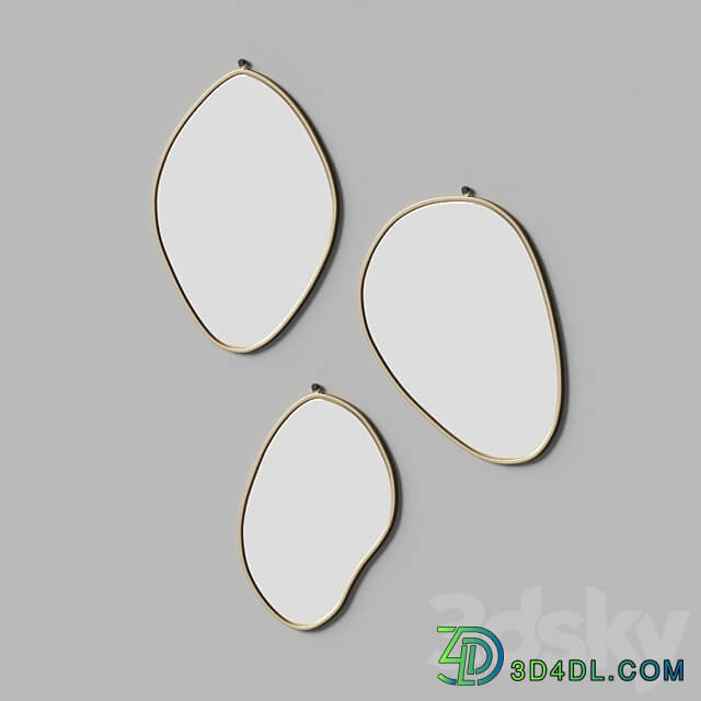Organic Shaped Mirrors by West Elm 3D Models 3DSKY