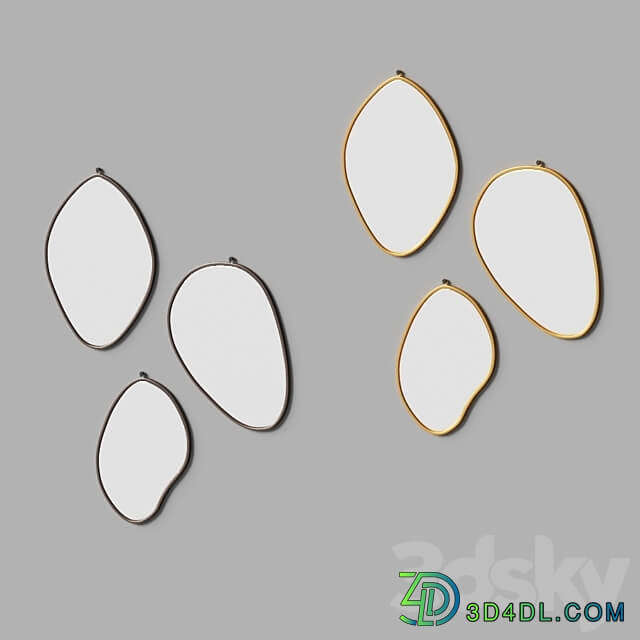 Organic Shaped Mirrors by West Elm 3D Models 3DSKY