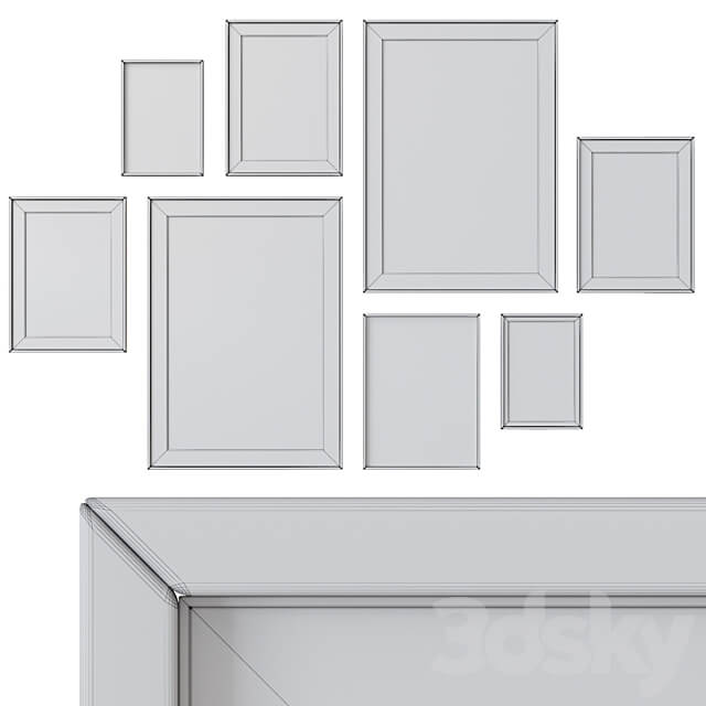 Set of wall paintings 1670 3D Models 3DSKY
