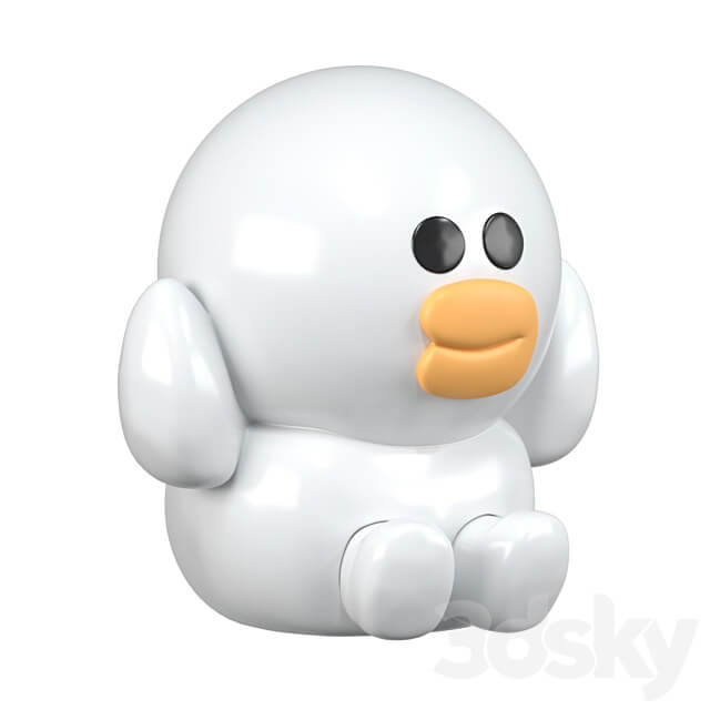 Ceramic figurine Duckling 3D Models 3DSKY