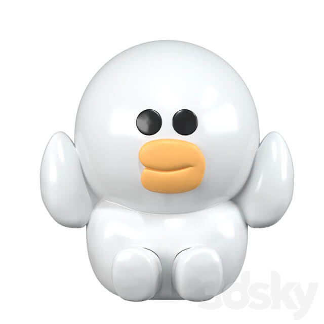 Ceramic figurine Duckling 3D Models 3DSKY