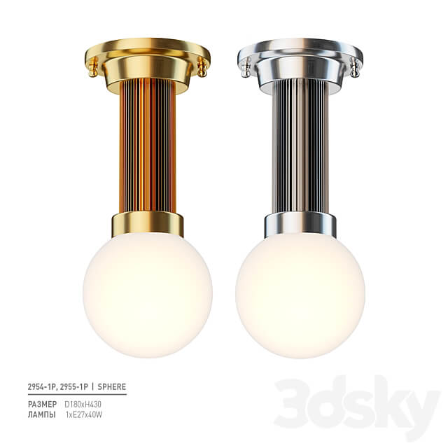 Favorite 2954 1P 2955 1P Ceiling lamp 3D Models