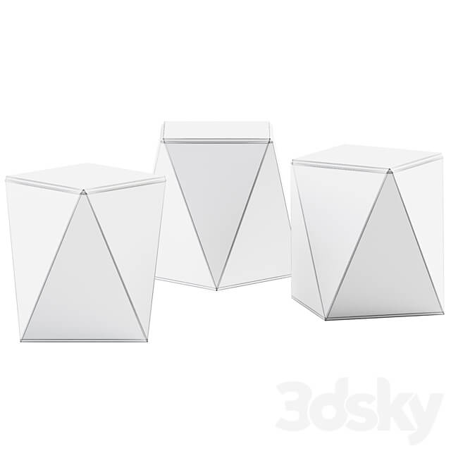 Pablo piano Rubelli Casa Side table 3D Models