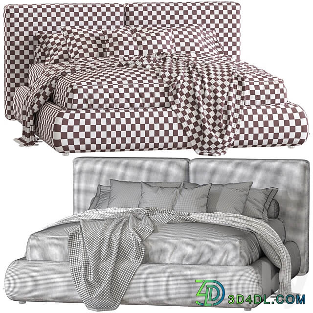 Double bed 61 Bed 3D Models