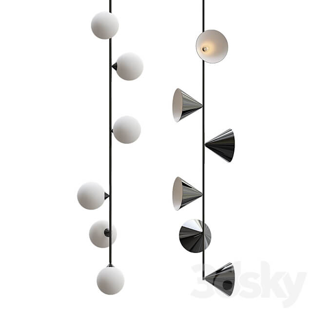 Vertical Pendant light 3D Models