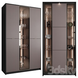 Сupboard with dishes My Design 6 Wardrobe Display cabinets 3D Models 