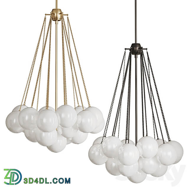 Ball shaped pendant chandelier AGDA Pendant light 3D Models