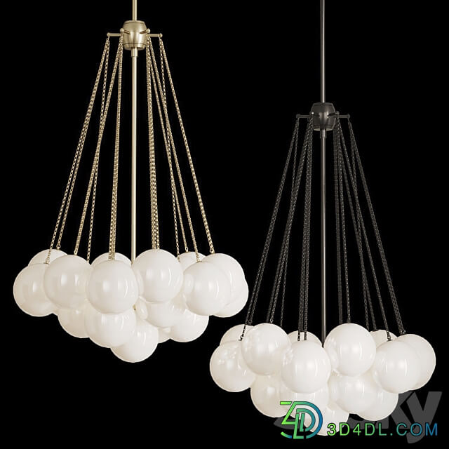 Ball shaped pendant chandelier AGDA Pendant light 3D Models