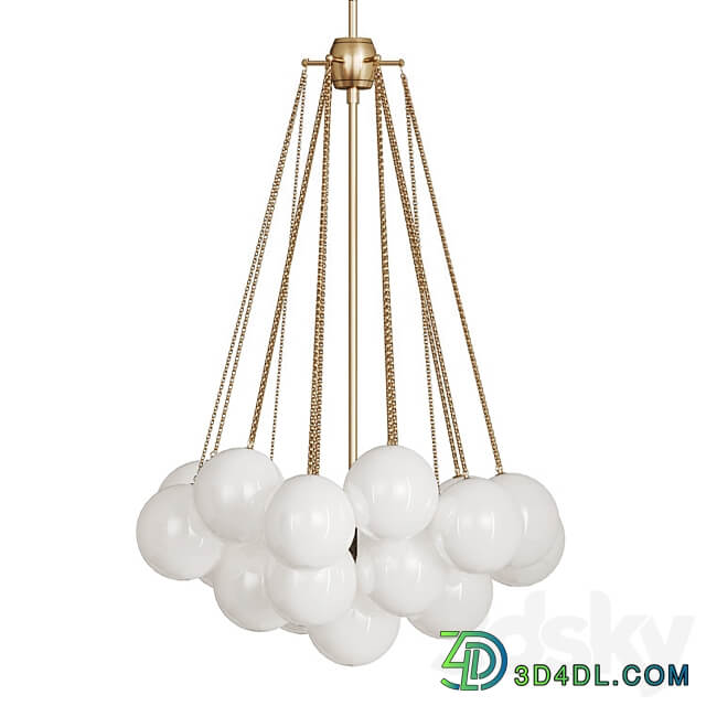 Ball shaped pendant chandelier AGDA Pendant light 3D Models