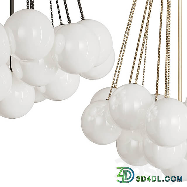 Ball shaped pendant chandelier AGDA Pendant light 3D Models