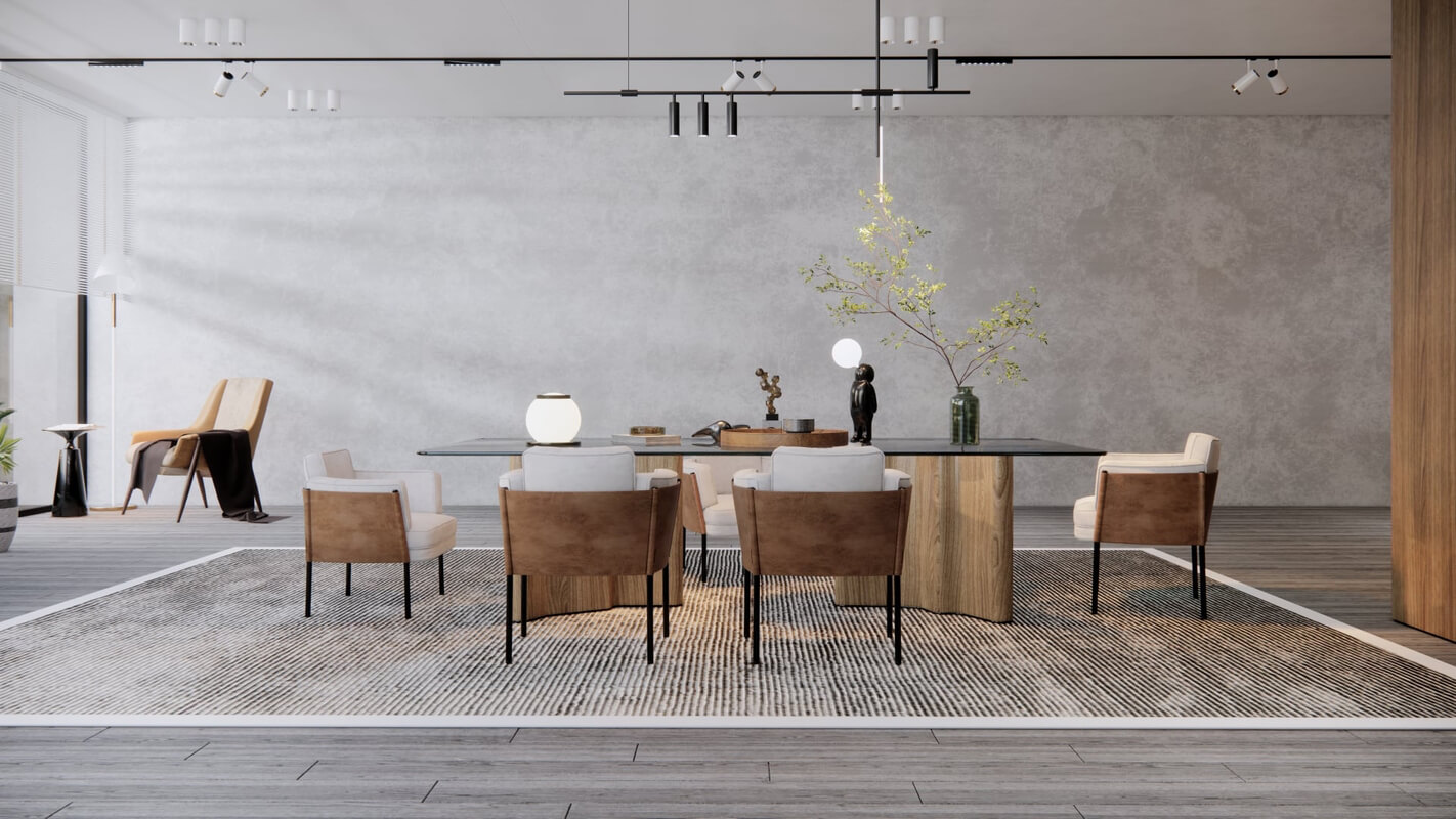  3D Dining Room Interior by Anh Khai