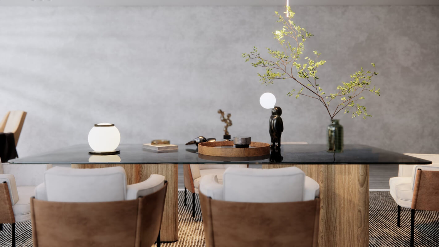  3D Dining Room Interior by Anh Khai