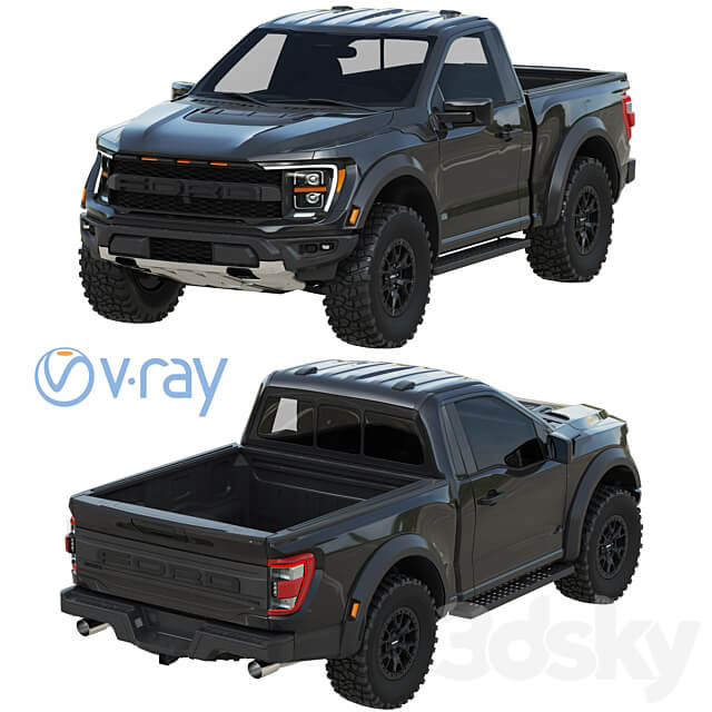 Ford F 150 Raptor Regular cab 2022 3D Models