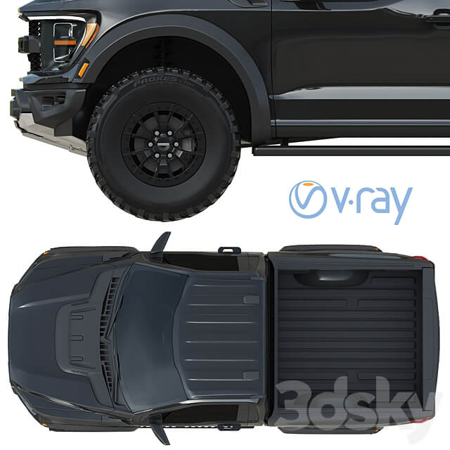 Ford F 150 Raptor Regular cab 2022 3D Models