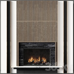 Fireplace modern 84 3D Models 