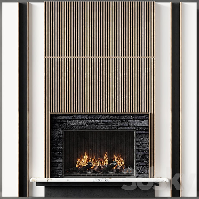Fireplace modern 84 3D Models