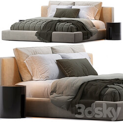 RH Cloud Slipcovered Platform Bed Bed 3D Models 