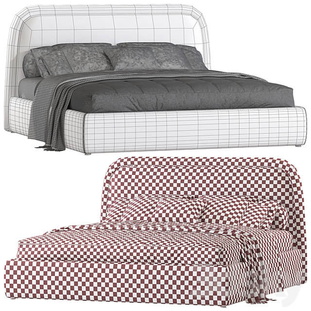 Double bed 63 Bed 3D Models