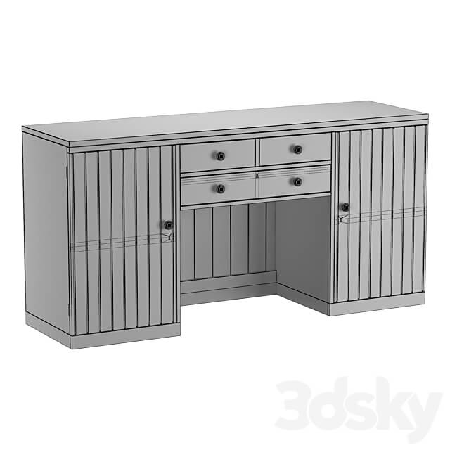 BRITISH COLONIAL ART DECO SIDEBOARD 3D Models