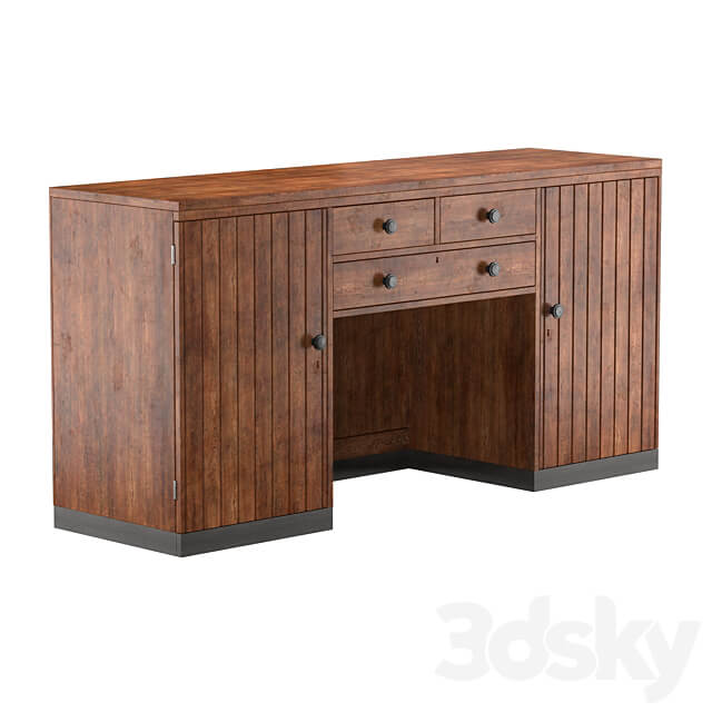 BRITISH COLONIAL ART DECO SIDEBOARD 3D Models