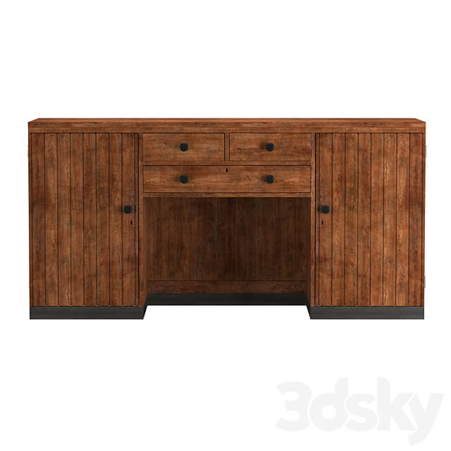 BRITISH COLONIAL ART DECO SIDEBOARD 3D Models