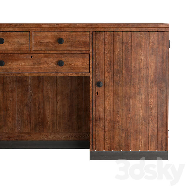 BRITISH COLONIAL ART DECO SIDEBOARD 3D Models