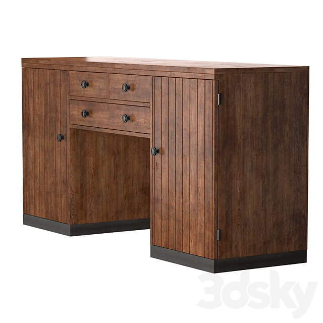 BRITISH COLONIAL ART DECO SIDEBOARD 3D Models