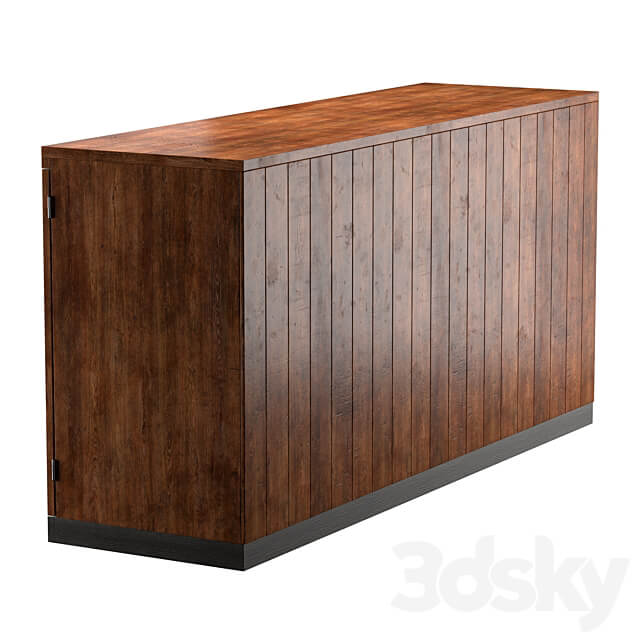 BRITISH COLONIAL ART DECO SIDEBOARD 3D Models