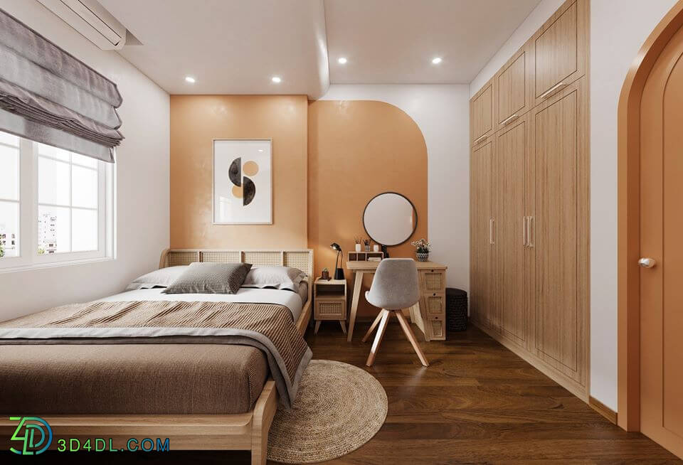 3D Interior Scene File 3dsmax Bedroom 182 By TrongHieuNguyen 