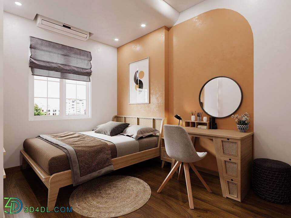 3D Interior Scene File 3dsmax Bedroom 182 By TrongHieuNguyen 