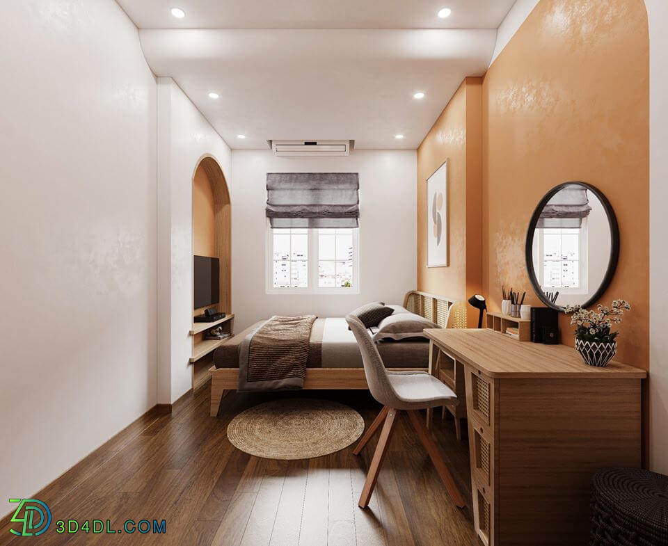 3D Interior Scene File 3dsmax Bedroom 182 By TrongHieuNguyen 