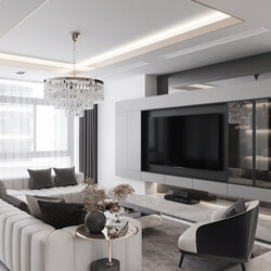  Living Room- Kitchen Interior by Thuy Duong Nguyen 