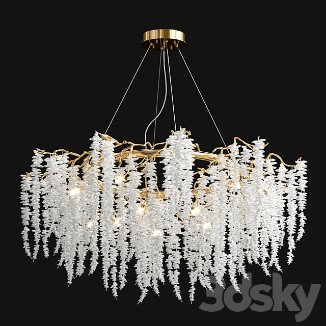 Crystal snowflake chandelier Pendant light 3D Models