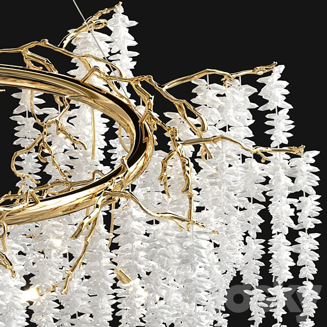 Crystal snowflake chandelier Pendant light 3D Models