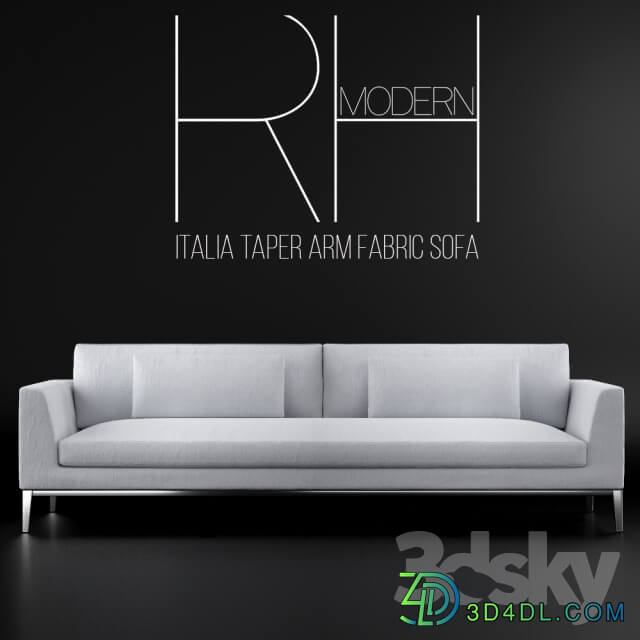RH ITALIA TAPER ARM FABRIC SOFA